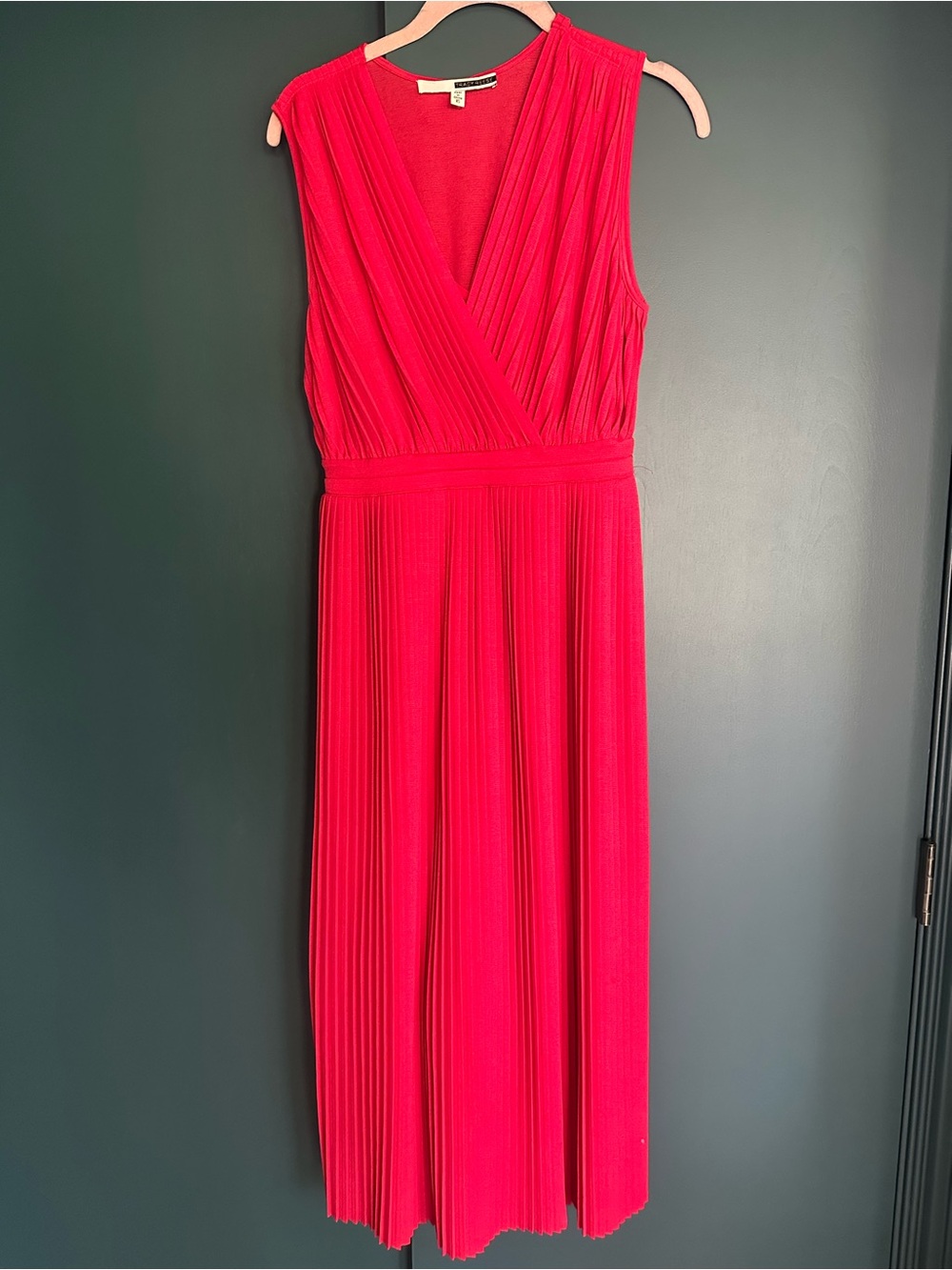 Tracey Reese for Anthro Sleeveless Red  Midi Dress